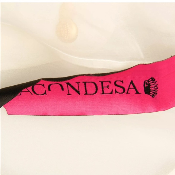 FINAL PRICE Silk Organza Blazer Jacket gold accent - Picture 8 of 11